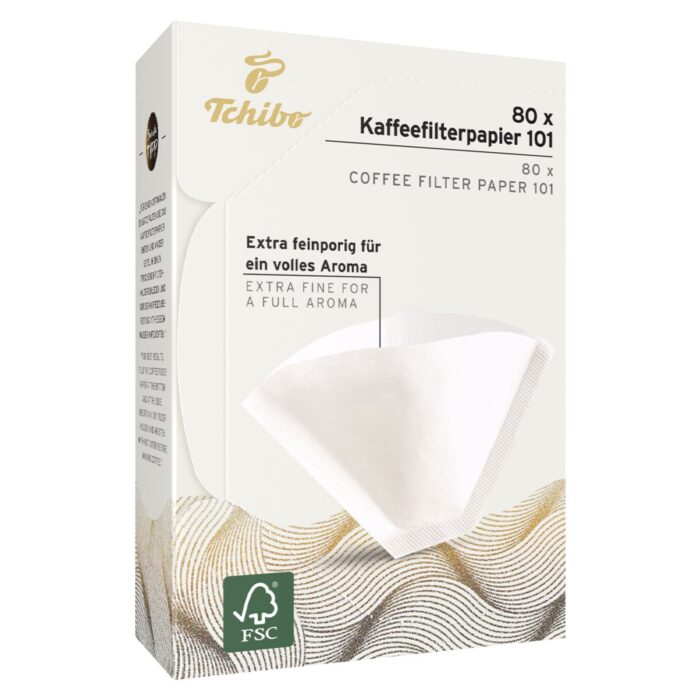 Kahve Filtre Kağıdı Tchibo 101 Numara Küçük Beyaz 80 Adet - Görsel 1