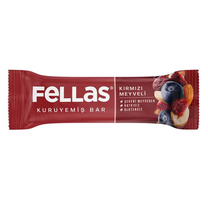 Fellas Kırmızı Meyveli Kuruyemiş Bar 30 G - Görsel 1