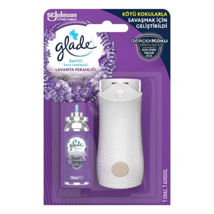 Glade Banyo Hava Tazeleyici Lavanta Ferahlığı Cihaz + Aerosol 10ml - Görsel 1