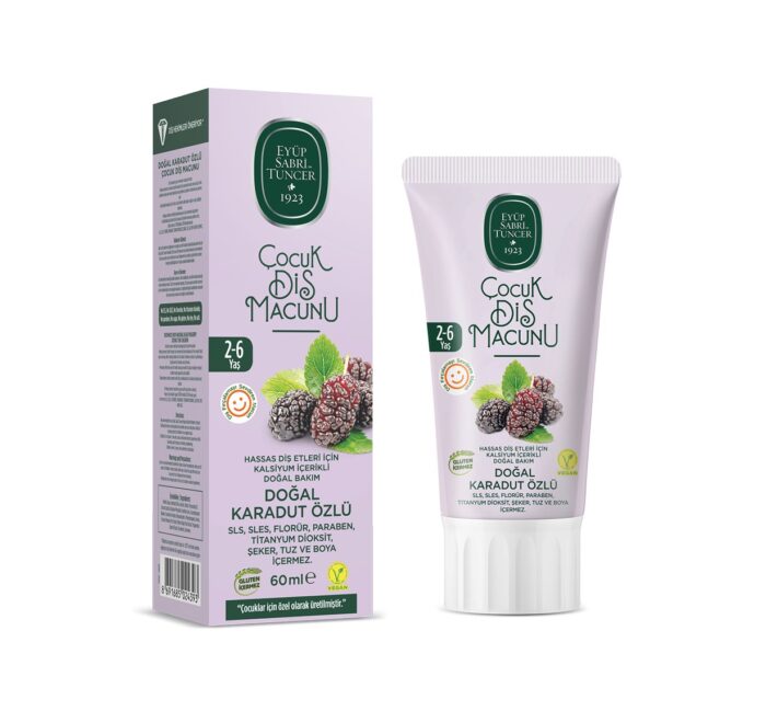 Diş Macunu Doğal Karadut Özlü 2-6 Yaş Çocuk  60 ml - Görsel 1