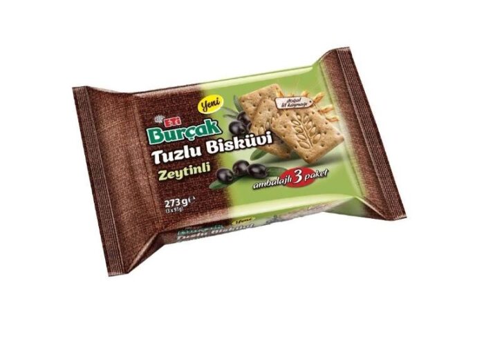 Eti Burçak Tuzlu Zeytinli Bisküvi 3x91 gr - Görsel 1