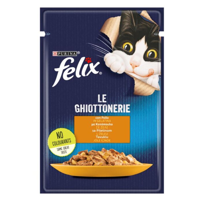 Kedi Maması Felix Tavuk Etli Yetişkin Poşet 85 gr - Görsel 1