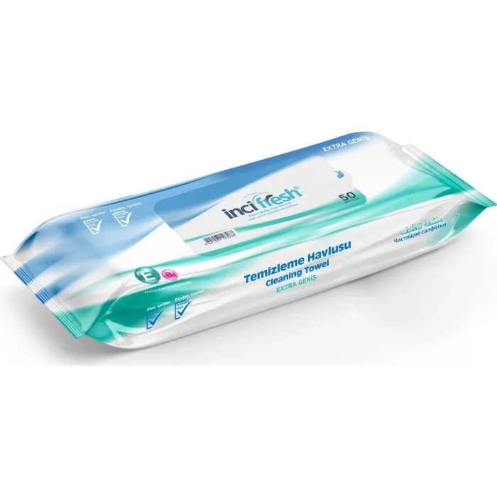 İncifresh Vücut Temizleme Havlusu XL 50 li - Görsel 1
