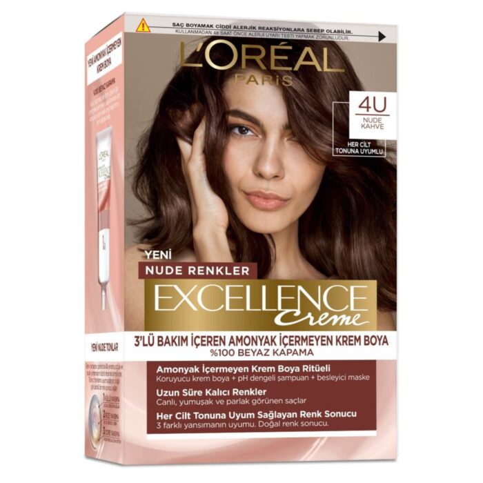 Loreal Paris Paris Excellence Saç Boyası Nude Kahve 4U - Görsel 1
