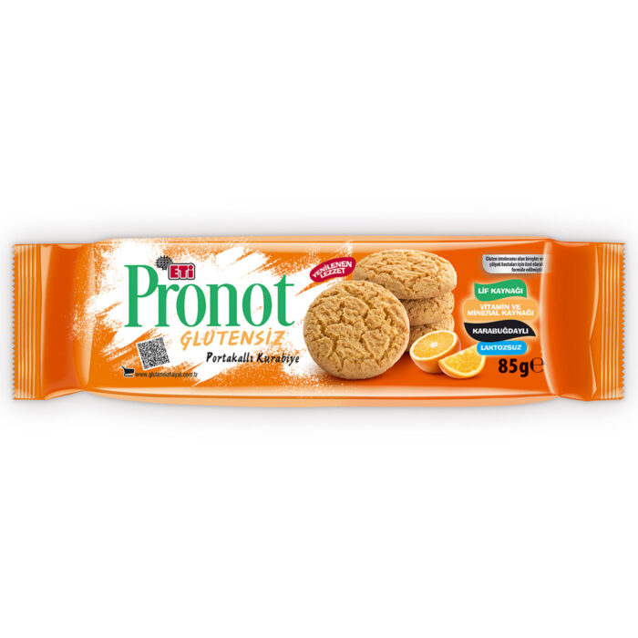 Eti Pronot Glutensiz Portakallı Kurabiye 85 gr - Görsel 1