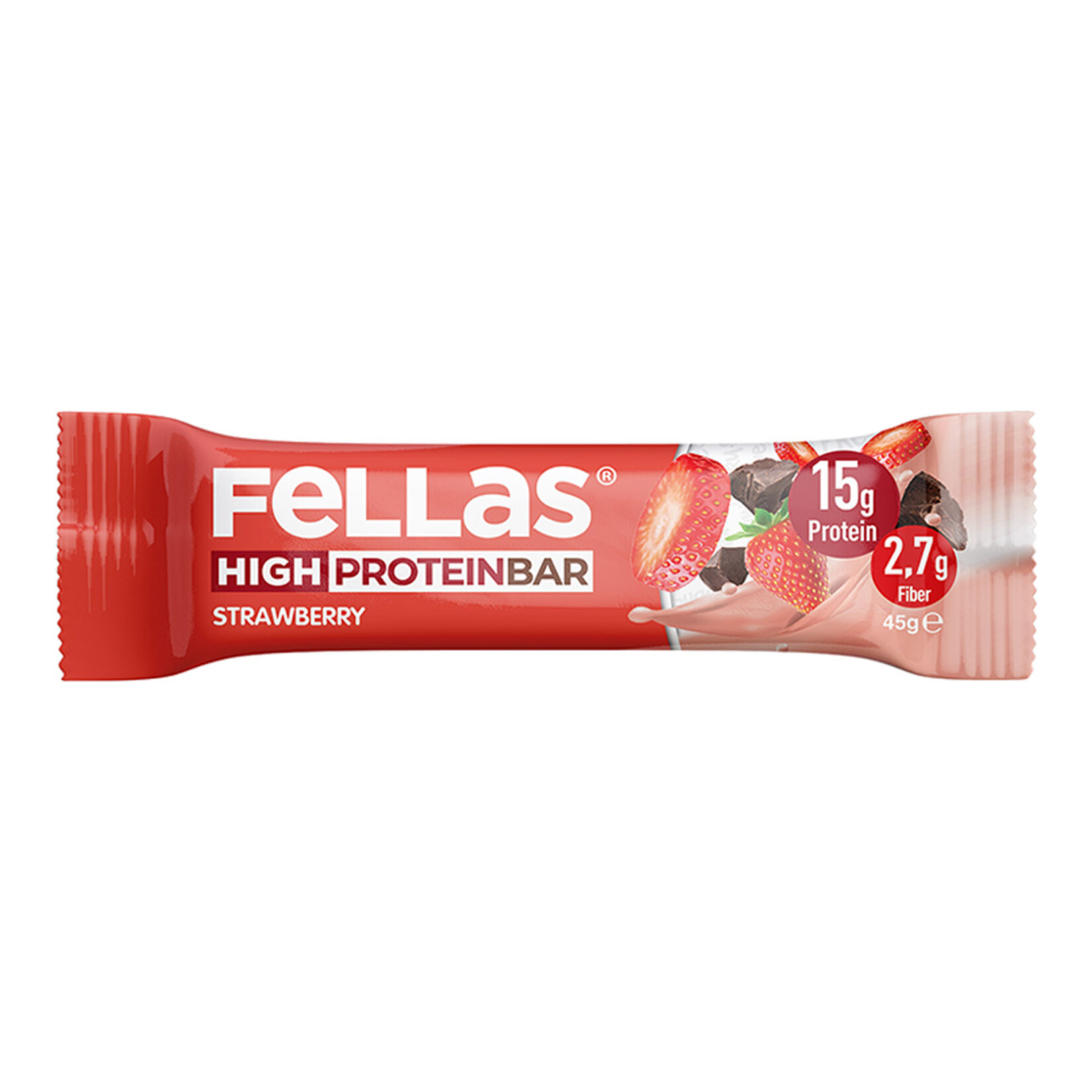 flls Fellas Çilekli Yüksek Proteinli Bar 45 gr - Görsel 1