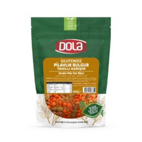 dola gltnsz Dola Glutensiz Pilavlık Bulgur Tahıllı Karışım 400 gr - Görsel 1