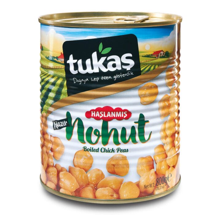 tks hslms nht Tukaş Haşlanmış Nohut 800 gr - Görsel 1