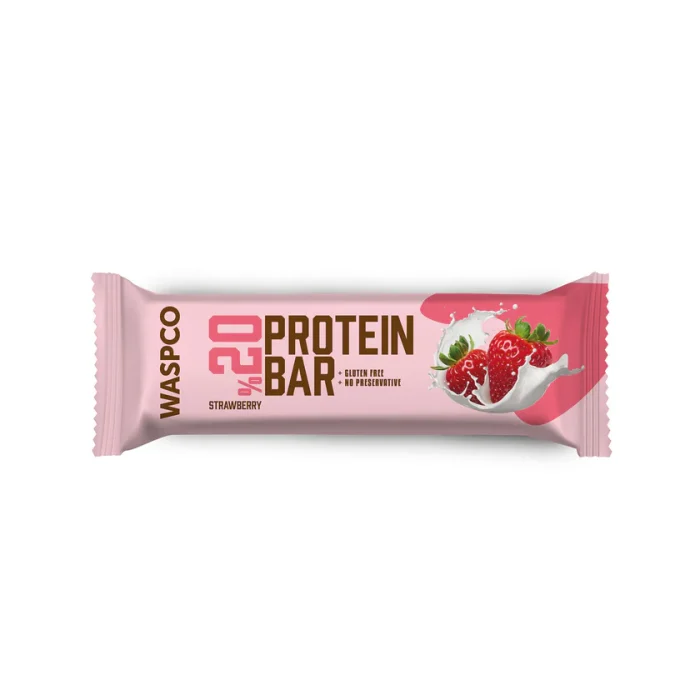 WaspCo Çilekli Protein Bar 40 gr - Görsel 1
