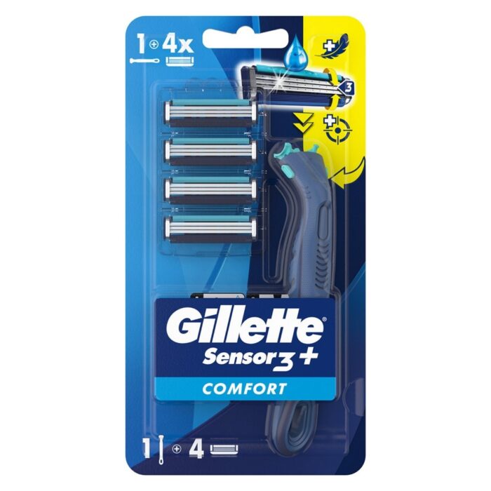Gillette Sensor 3 Comfort Tıraş Bıçağı ve 4 Yedek Başlık - Görsel 1
