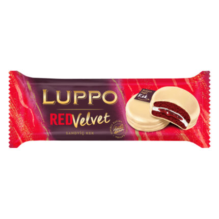 Luppo Sandviç Kek Red Velvet 8'li Paket 23 gr x 8 Adet