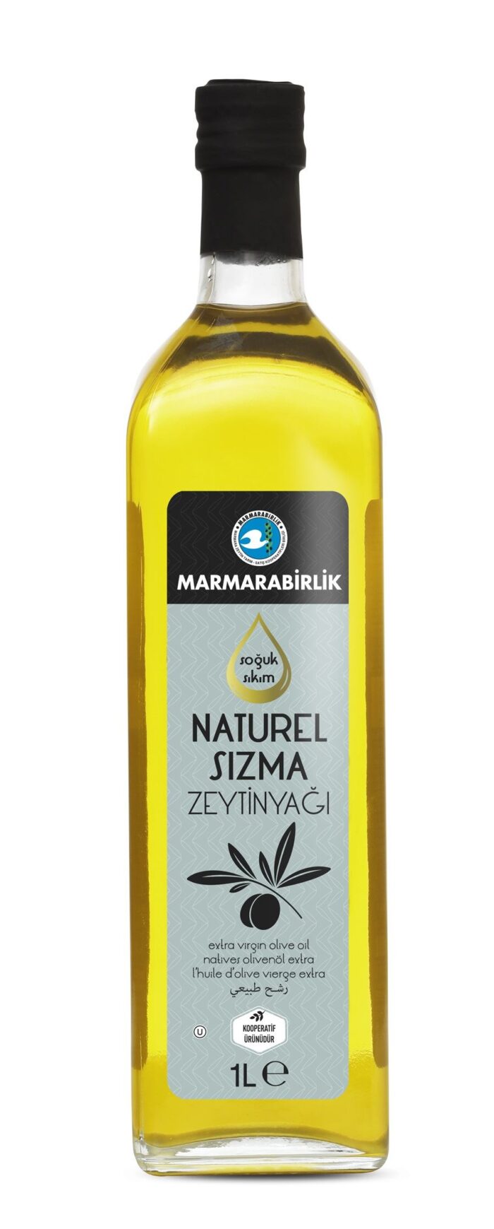 Marmara Birlik Naturel Sızma Soğuk Sıkım Zeytinyağı 1 lt - Görsel 1