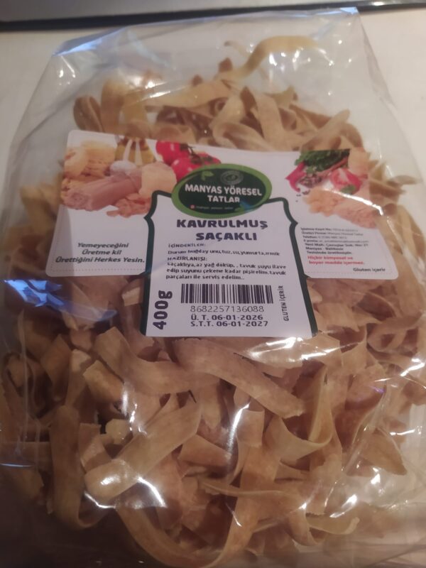 Manyas Yöresel Tatlar Kavrulmuş Saçaklı Makarna 400 gr