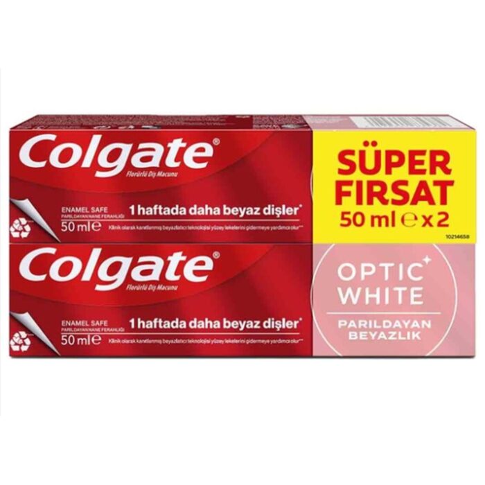 Colgate Optic White Diş Macunu 2 x 50 ml - Görsel 1