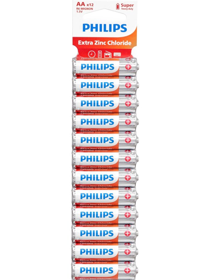 Philips Extra Zinc Chloride AA Pil 12 Adet 1,5 Volt - Görsel 1