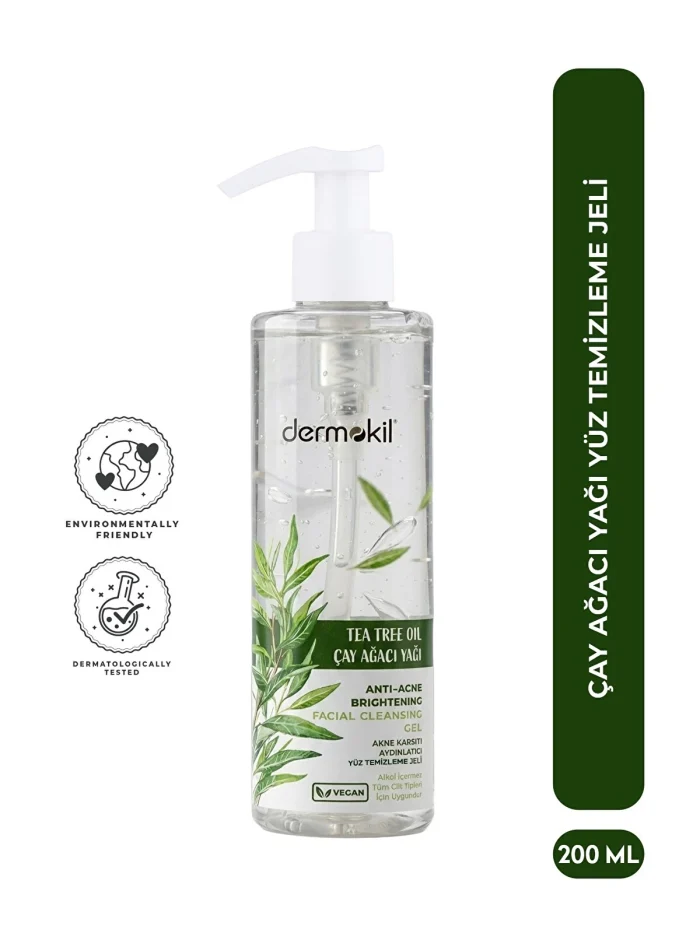 Dermokil Çay Ağacı Akne Karşıtı Yüz Temizleme Jeli 200 ml - Görsel 1