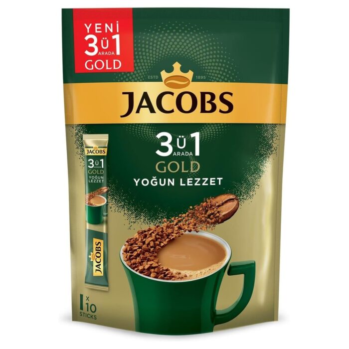 Jacobs 3ü1 Arada Gold Yoğun Lezzet 10 lu Paket Kahve - Görsel 1