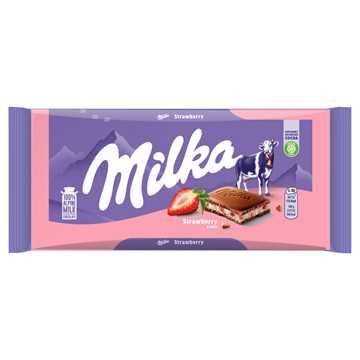Milka Çikolata Çilekli Tablet 100 Gr