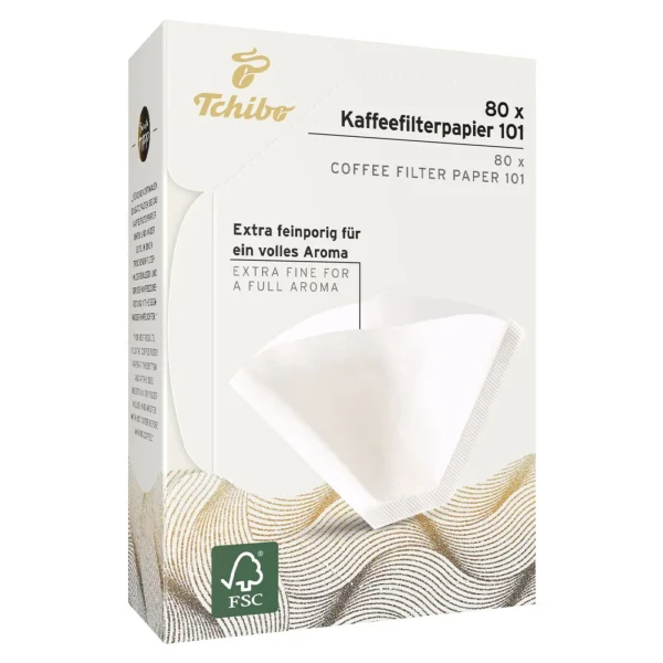 Kahve Filtre Kağıdı Tchibo 101 Numara Küçük Beyaz 80 Adet
