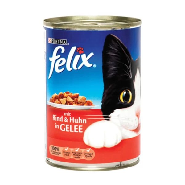 Kedi Maması Felix Tavuk Etli Yetişkin Konserve 400 gr