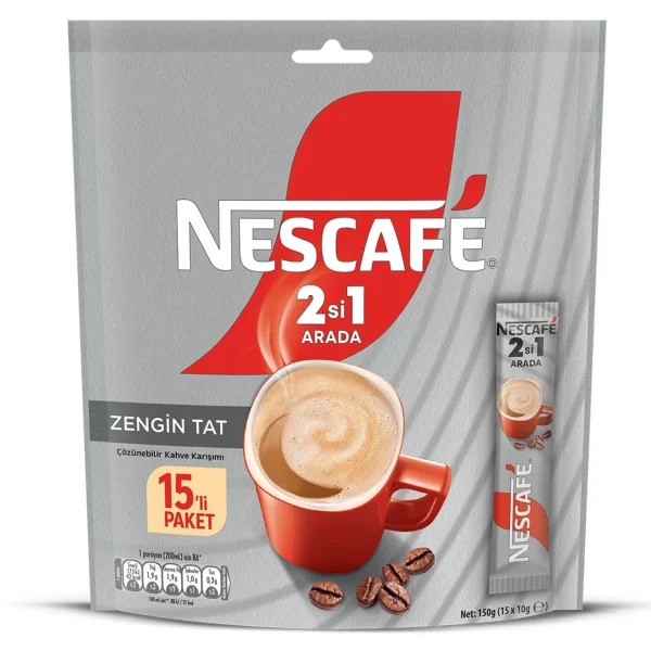 Nescafe 2 si 1 Arada Zengin Tat 15 li Paket