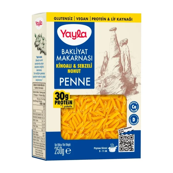Yayla Makarna 250 Gr Kinoalı Sebzeli Nohut Penne